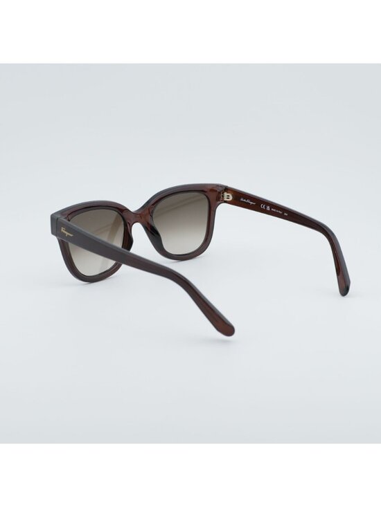 Salvatore Ferragamo SF1066S 210 Sunglasses Brown Square Frame, Grey Lenses main image 6